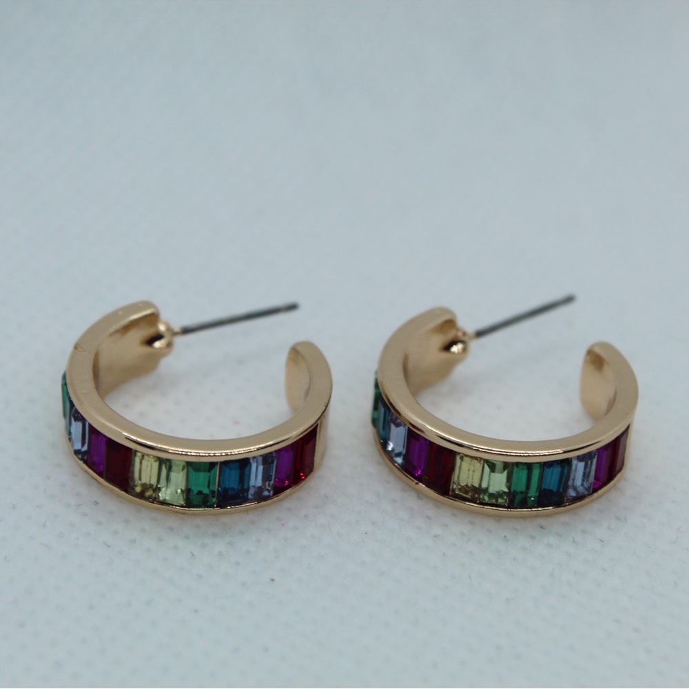 Elegant Multicolor Hoop Earrings